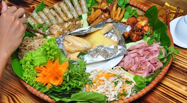 Mẹt gà thất món - mẹt gà 7 món